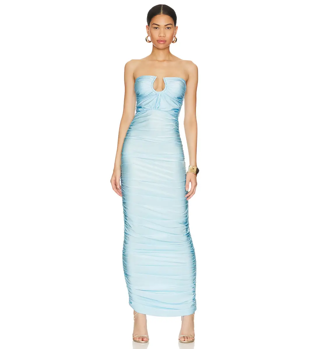 Baobab Magalenha Strapless Maxi Dress in Ice Blue Size S / AU 8 for rent on The Volte - main image