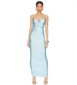 Baobab Magalenha Strapless Maxi Dress in Ice Blue Size S / AU 8 for rent on The Volte - image 1