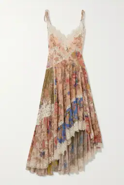 Zimmermann August Asymmmetic Lace Midi Dress Print Size 3 / AU 14 for rent on The Volte - image 3