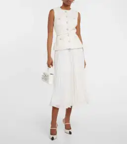 Self Portrait Sequined bouclé midi dress size 8 for rent on The Volte - image 2