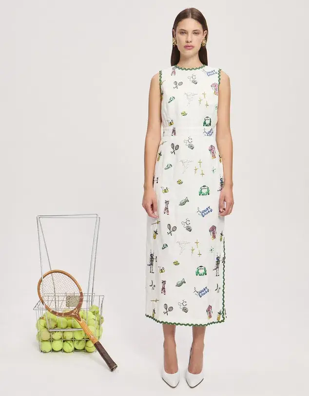 Play Embroidered Midi Dress Size AU 10 for rent on The Volte - main image