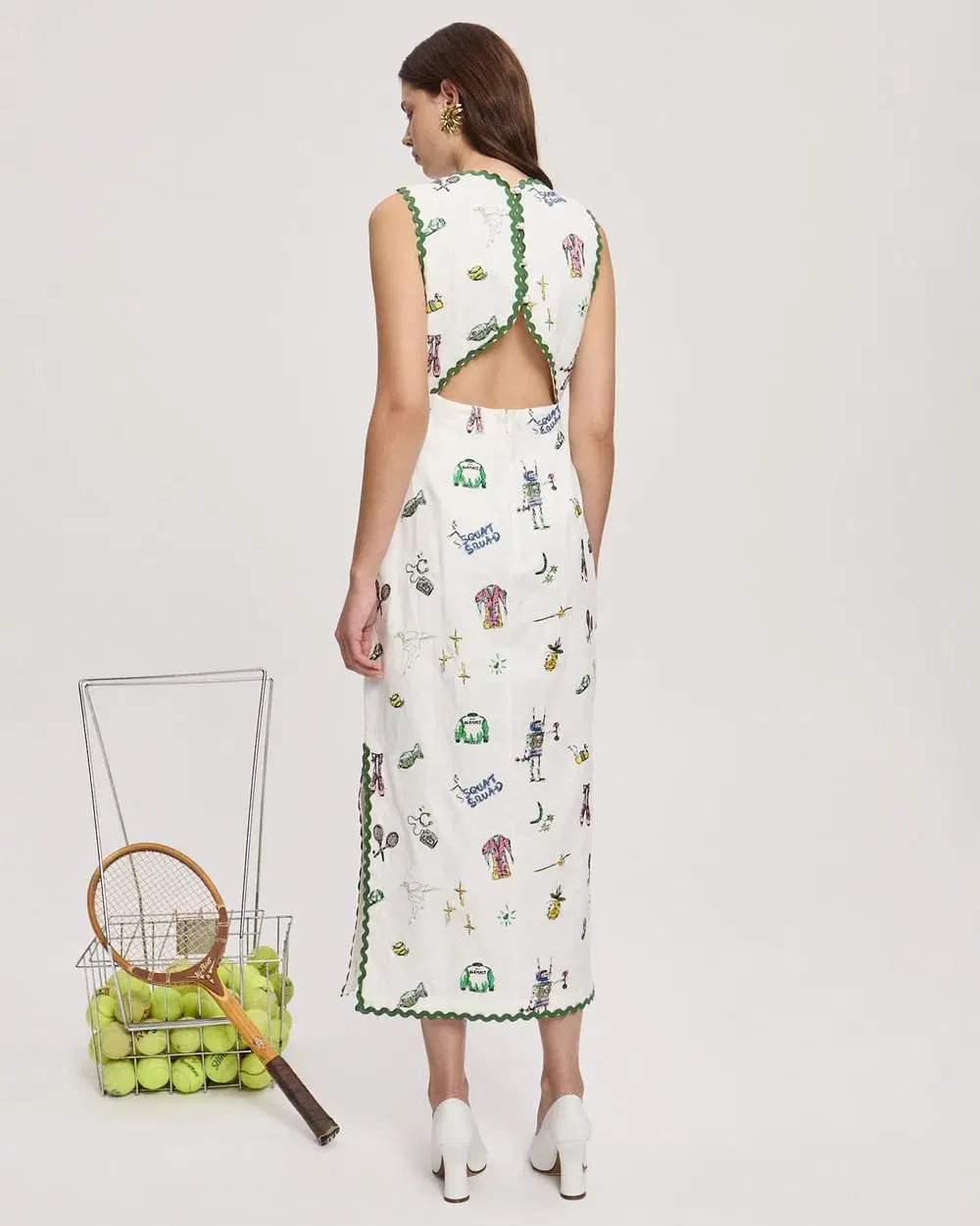 Play Embroidered Midi Dress Size AU 10 for rent on The Volte - main image