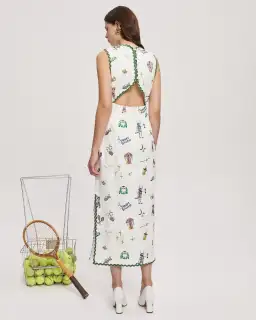 Play Embroidered Midi Dress Size AU 10 for rent on The Volte - image 3