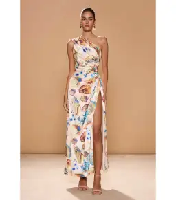 Sonya Moda Nour Seashell Maxi Dress Print Size AU 6