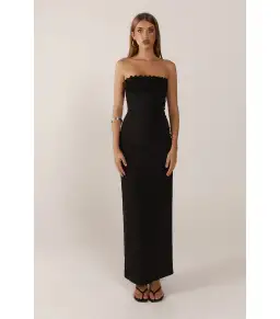 Ance Gria Margo Maxi Dress Black Size S /Au 8