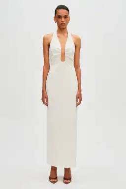 Misha Alusia Maxi Dress White Size 8