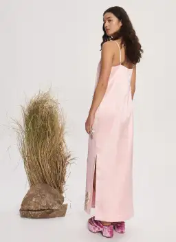 Alemais Cindy Embellished Slip Midi Dress Pink Size 6 for rent on The Volte - image 2