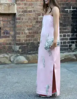 Alemais Cindy Embellished Slip Midi Dress Pink Size 6 for rent on The Volte - image 3