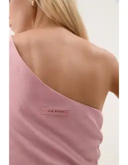 Aje Daze One Shoulder Maxi Dress in Dusty Pink Size AU 8 for rent on The Volte - image 6