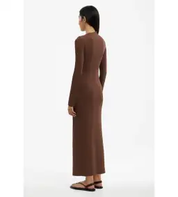 Significant Other Gabriana Long Sleeve Midi Dress in Brown Size AU 10 for rent on The Volte - image 3