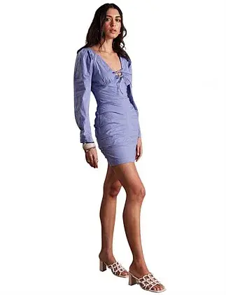 Sovere Emara Mini Dress in Purple Size AU 8 for rent on The Volte - main image