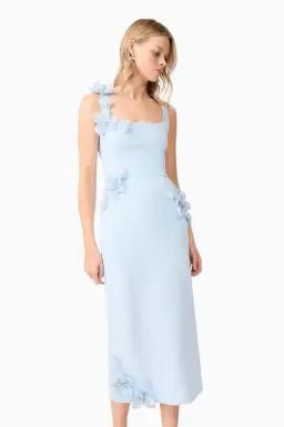 Elliatt Chantelle 3D Midi Dress In Blue Size 8/S for rent on The Volte - image 2