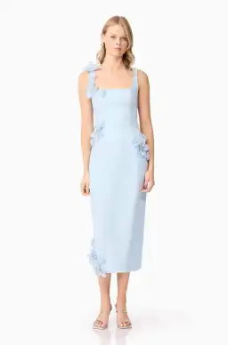 Elliatt Chantelle 3D Midi Dress In Blue Size 8/S for rent on The Volte - image 1