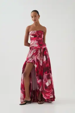 Aje Flora Maxi Gown Prismatic Floral Red Size S / AU 8 for rent on The Volte - image 1