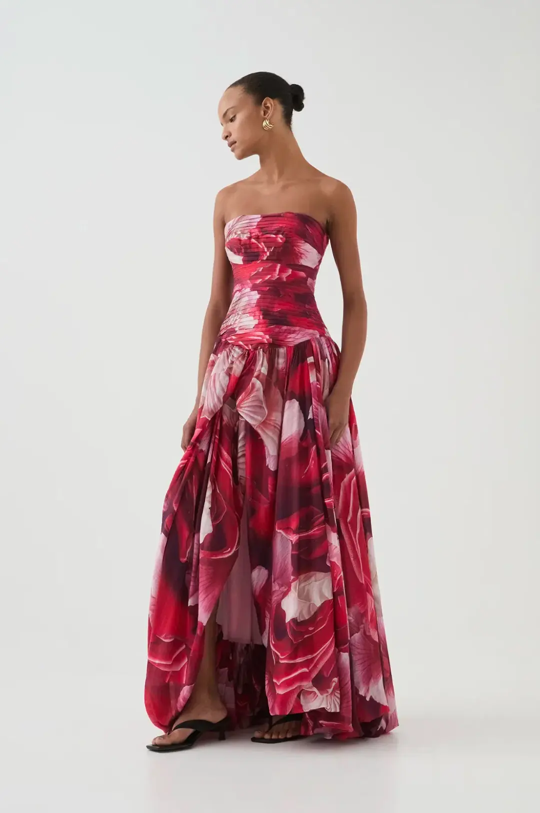 Aje Flora Maxi Gown Prismatic Floral Red Size S / AU 8 for rent on The Volte - main image