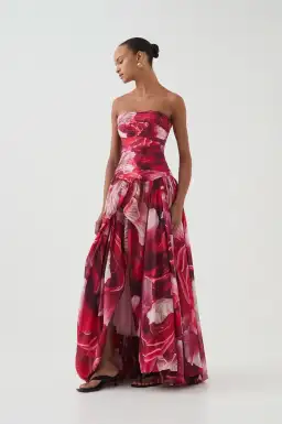 Aje Flora Maxi Gown Prismatic Floral Red Size S / AU 8 for rent on The Volte - image 3