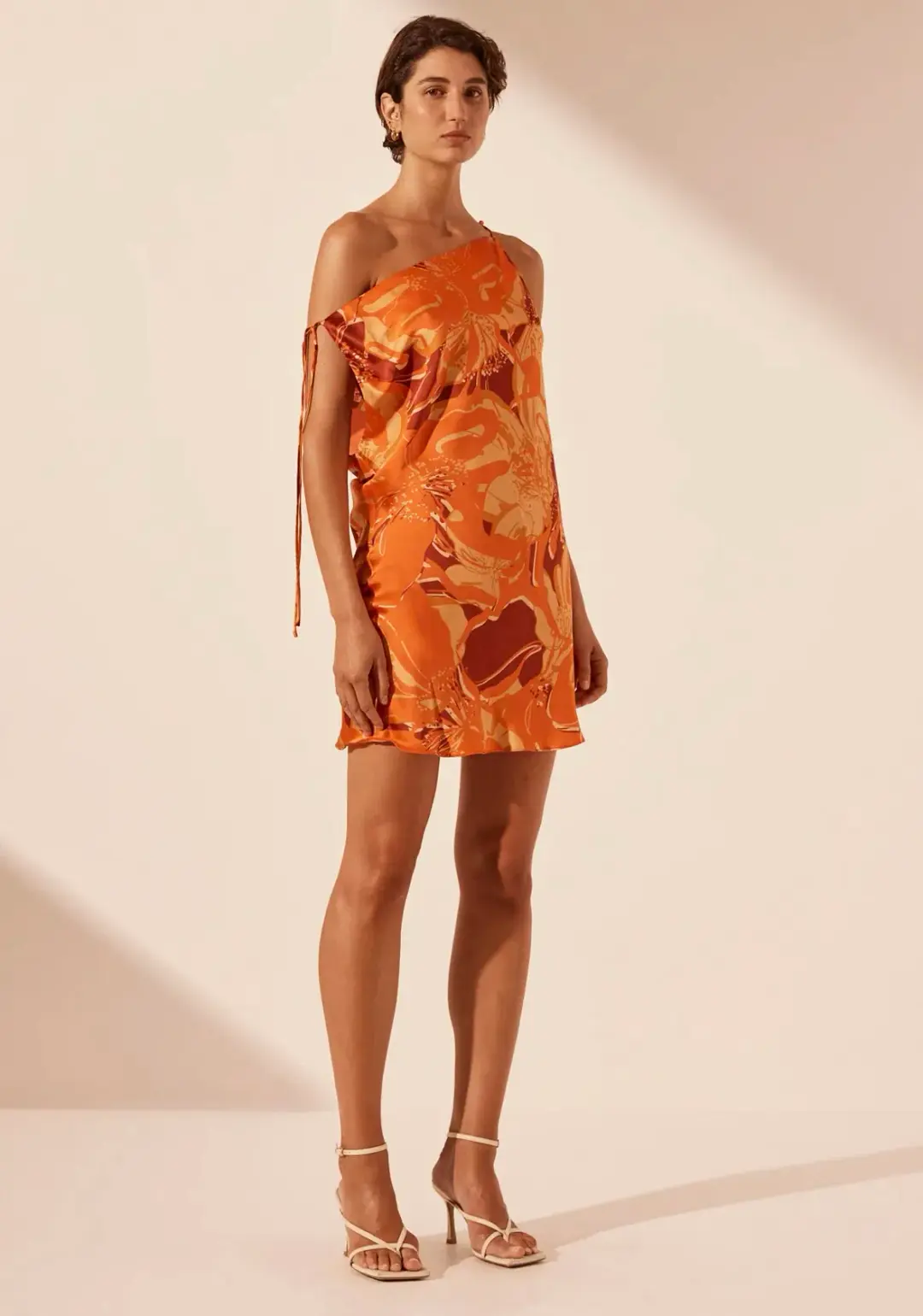 Shona Joy Chara Silk Tie Mini Dress Size AU 4 for rent on The Volte - main image