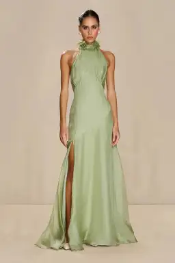Sonya Moda Noelle Maxi Gown Green Size 8