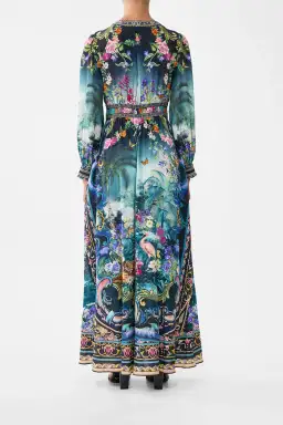 Camilla Basked In Baroque Button Maxi Dress With Shaped Waistband Multi Size 14/L for rent on The Volte - image 2