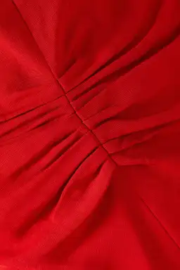 Victoria Beckham Gathered Waist Midi Dress Red Size 12 for rent on The Volte - image 4