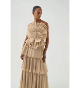 Aje Kyra Gown Gold Size AU 8 for rent on The Volte - image 4