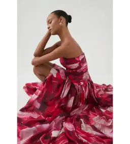 Aje Flora Gown Prismatic Floral Red Size AU 6 for rent on The Volte - image 4