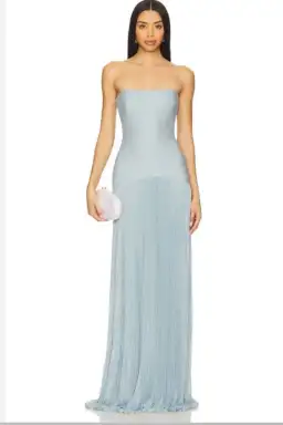 Alexis Sunniva Maxi Dress Gown Blue Size AU 6