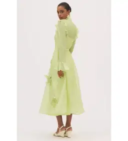 Leo Lin Katrina Butterfly Midi in Green Size AU 8 for rent on The Volte - image 3