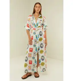 Palm Noosa Memento Maxi Dress Holiday Stamp Size AU 6 for rent on The Volte - image 1