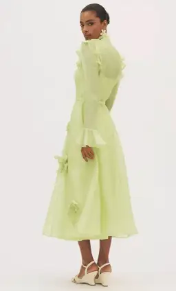 Leo Lin Katrina Butterfly Midi Chartreuse Size AU 12 for rent on The Volte - image 3