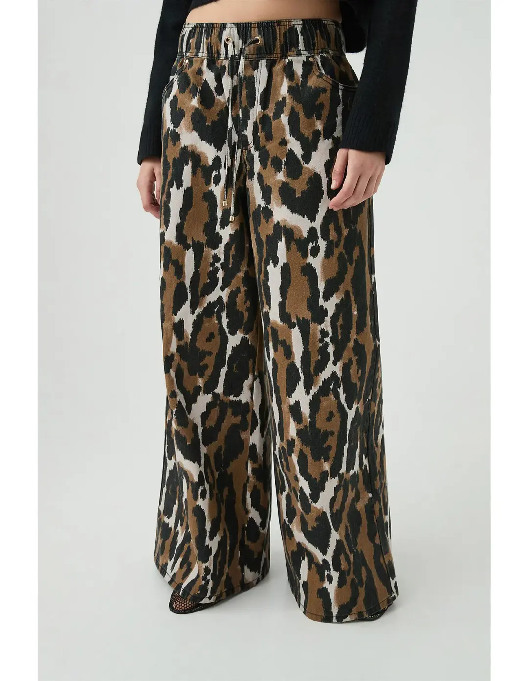 Aje Sienna Denim Jeans Animal Print for rent on The Volte - main image