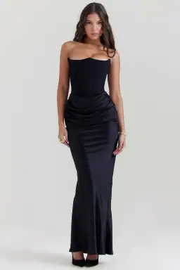 House of CB Persephone Corset Maxi Dress Black Size 10 for rent on The Volte - image 2