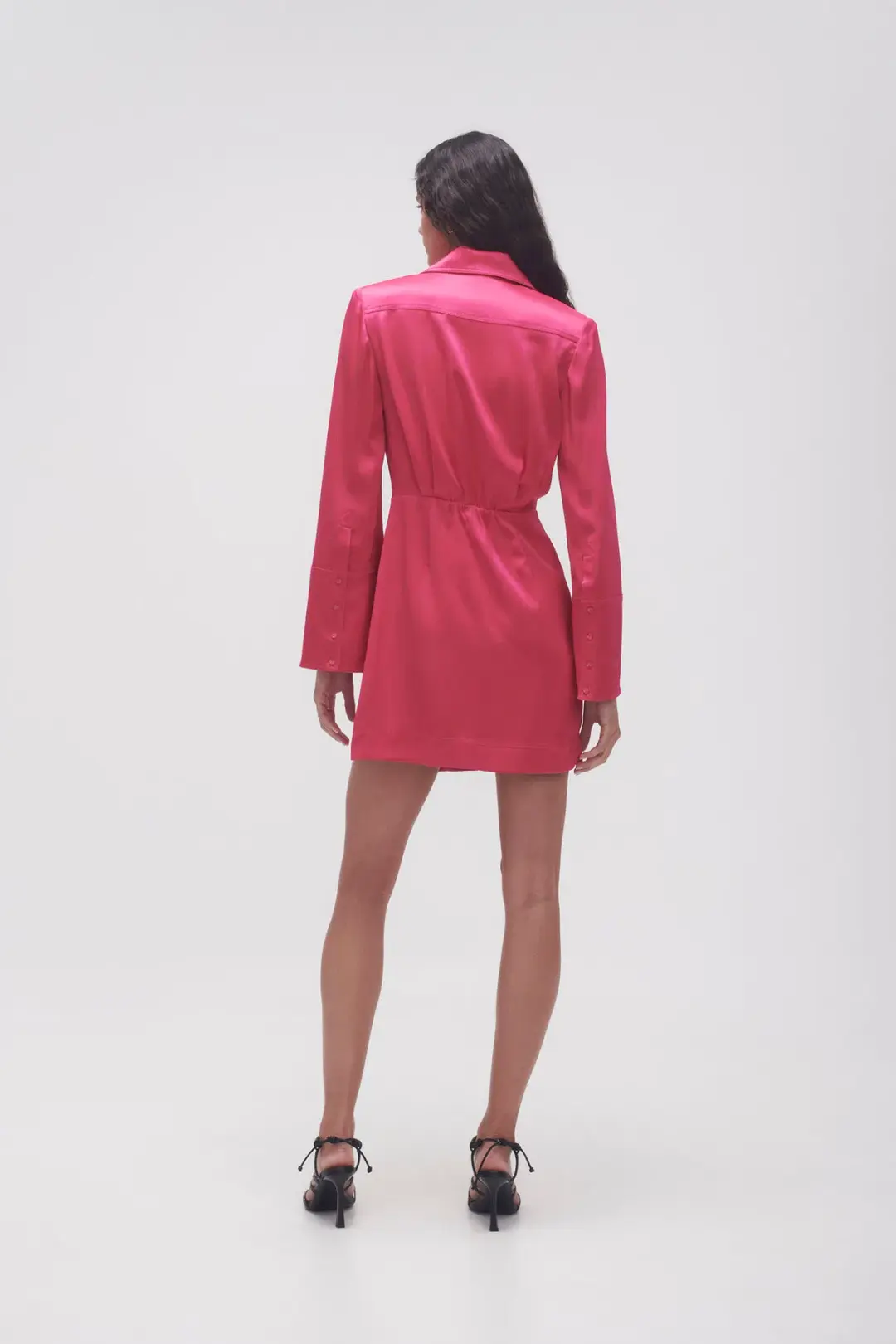 Aje Echo Mini Shirt Dress Pink Size AU 14 for rent on The Volte - main image