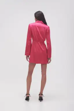Aje Echo Mini Shirt Dress Pink Size AU 14 for rent on The Volte - image 2