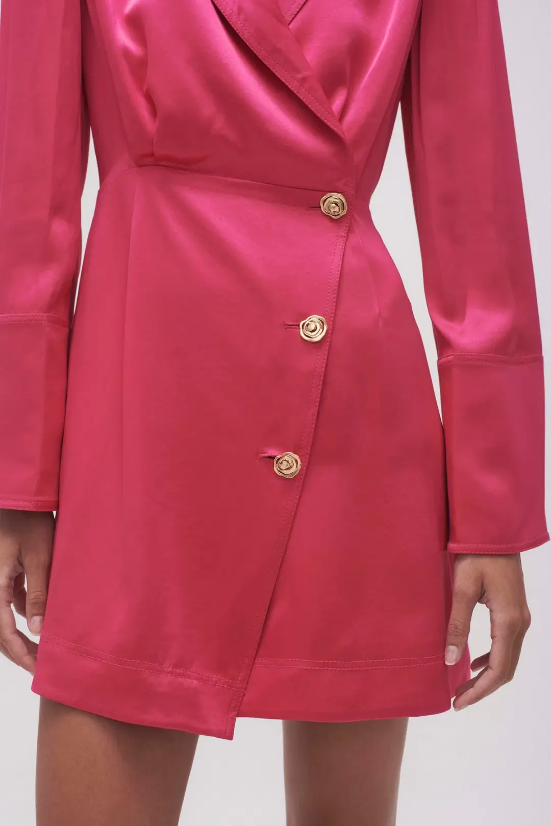 Aje Echo Mini Shirt Dress Pink Size AU 14 for rent on The Volte - main image