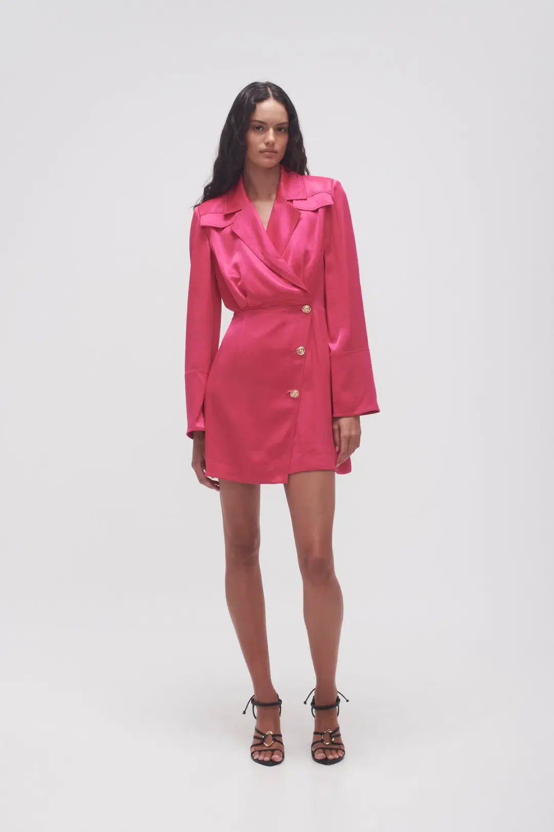 Aje Echo Mini Shirt Dress Pink Size AU 14 for rent on The Volte - main image
