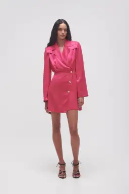 Aje Echo Mini Shirt Dress Pink Size AU 14 for rent on The Volte - image 1