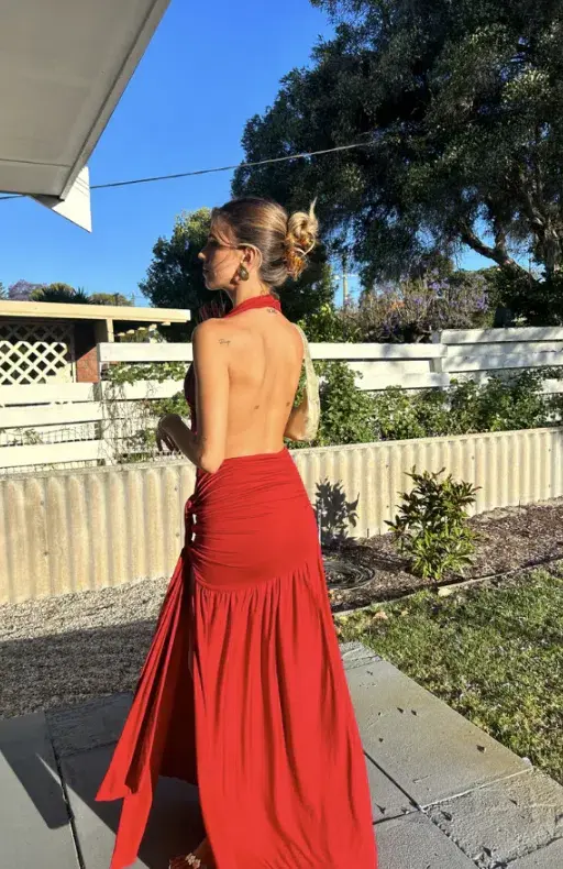 Deconduarte Dakota Pure Dress Red Size 10 for rent on The Volte - main image