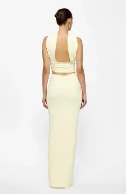 Effie Kats Cassidy Top with Kayson Skirt in Lemon Size 8 for rent on The Volte - image 4
