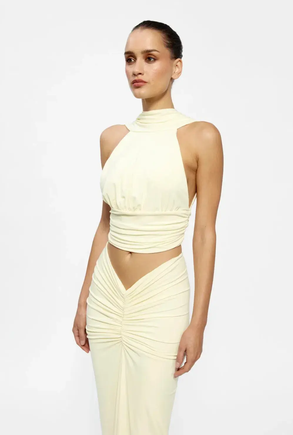 Effie Kats Cassidy Top with Kayson Skirt in Lemon Size 8 for rent on The Volte - main image