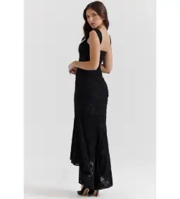 House Of CB Cesca Maxi Dress Black Floral Size 14 for rent on The Volte - image 6