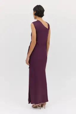 Bianca Spender Aubergine Satin Deviation Gown Size 10 for rent on The Volte - image 7