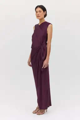 Bianca Spender Aubergine Satin Deviation Gown Size 10 for rent on The Volte - image 4