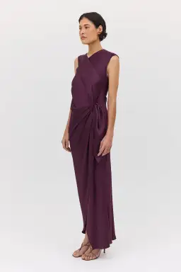 Bianca Spender Aubergine Satin Deviation Gown Size 10 for rent on The Volte - image 5