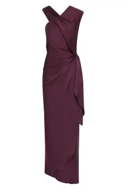 Bianca Spender Aubergine Satin Deviation Gown Size 10 for rent on The Volte - image 9