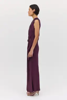 Bianca Spender Aubergine Satin Deviation Gown Size 10 for rent on The Volte - image 6