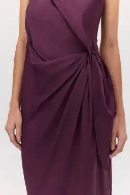 Bianca Spender Aubergine Satin Deviation Gown Size 10 for rent on The Volte - image 3