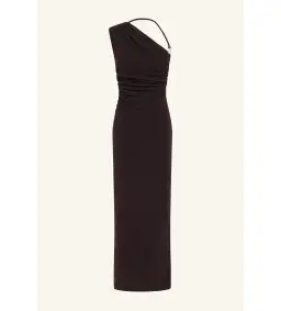 Shona Joy Beau Gathered Asymmetrical Midi Dress in Espresso Size XS / AU 6 for rent on The Volte - image 6