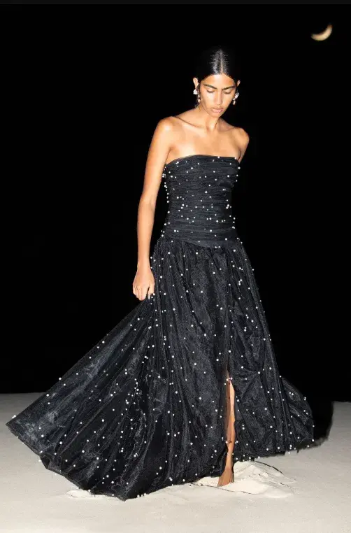 Aje Juniper Gown Black Size 8 for rent on The Volte - main image