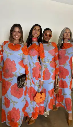 Never Fully Dressed Blue Poppy Aria Mesh Maxi Dress Size AU 12 for rent on The Volte - image 4